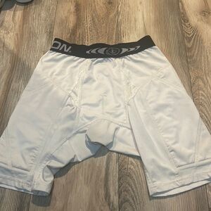 Easton Baseball Padded Sliding White Shorts Cup Insert Adult Small Mid Thigh